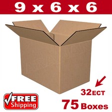 75 - 9x6x6 Cardboard Boxes Mailing Packing Shipping Box 32ECT Corrugated Carton