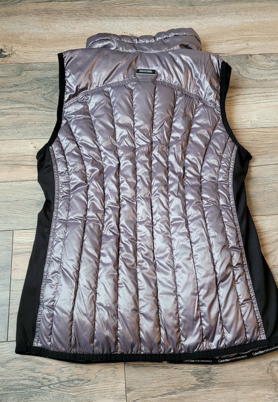 Women Premium Down Puffer Vest Silver 