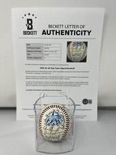 National League Signed 1995 All Star Game Baseball Beckett LOA 33 Autos Gwynn