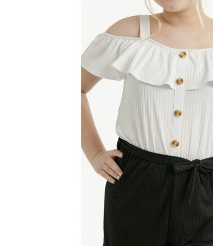 New Justice girls Size L 12/14 Romper W/elastic waist & Sleeveless - Picture 2 of 7