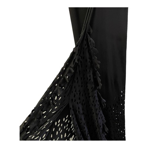 Cecilia De Bucourt x Free People Size XS Cut Work Maxi Dress Black LBD Grunge - Picture 8 of 10