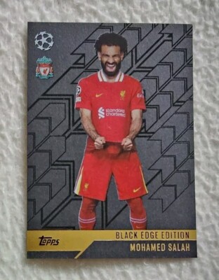Topps Match Attax 2024/25 Mohamed Salah Black Edge Edition Karte #BE9 