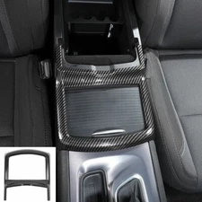 Central Cup Holder Frame Trim Decor Cover For Dodge Charger 2011-23 Carbon Fiber