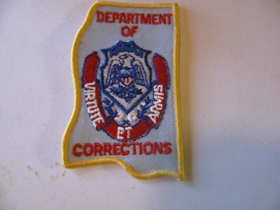 MISSISSIPPI DEPT OF CORRECTIONS OBSOLETE IRON ON 3''  PATCH NOS NEW FREE SHIPPING