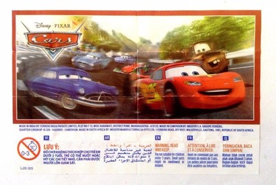 kinder joy disney pixar cars