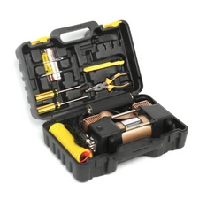 Portable Car Tire Inflator 150PSI 12V DC Double Cylinders Heavy Duty Air Pump