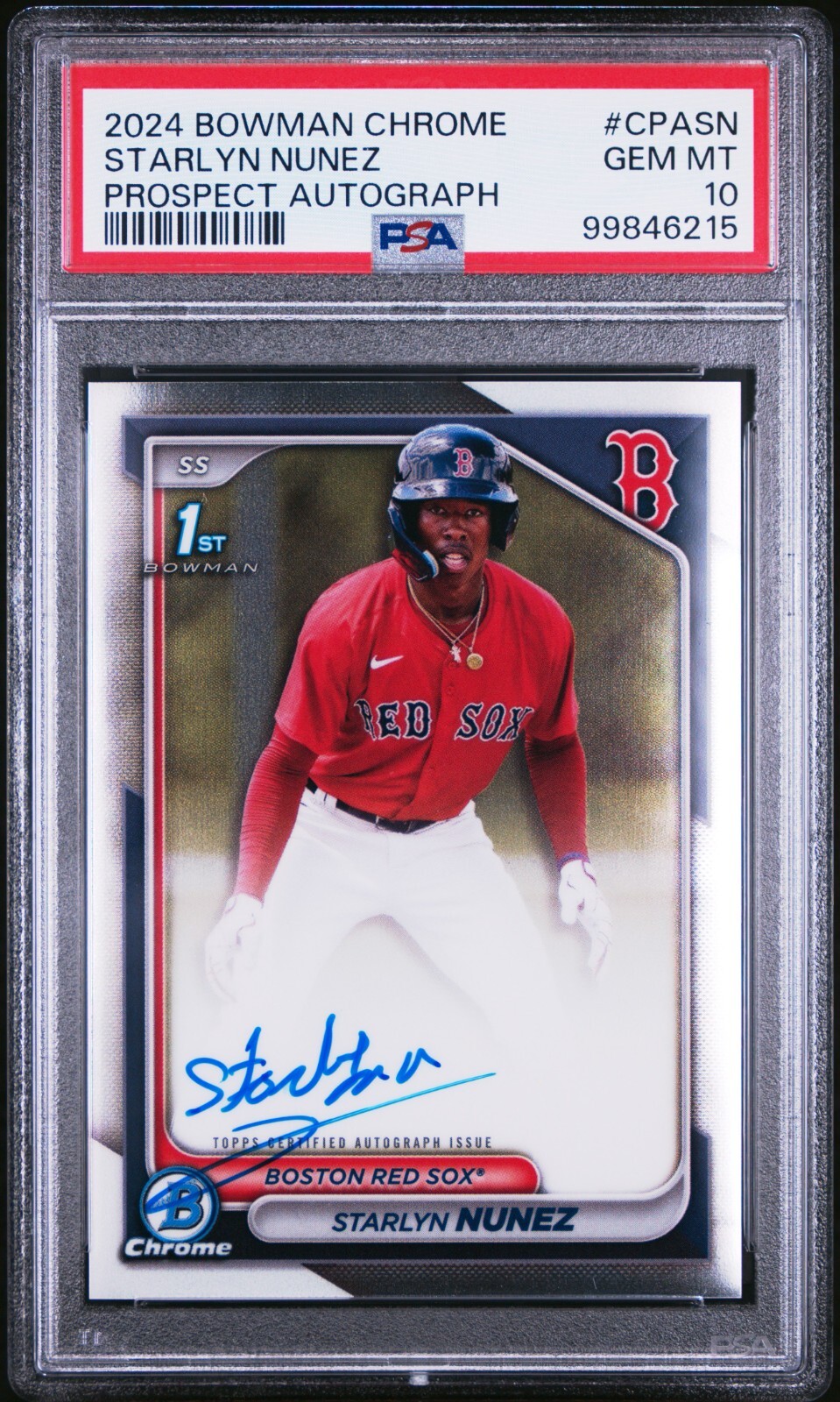 2024 Bowman Chrome Starlyn Nunez Prospect Auto #CPA-SN PSA 10