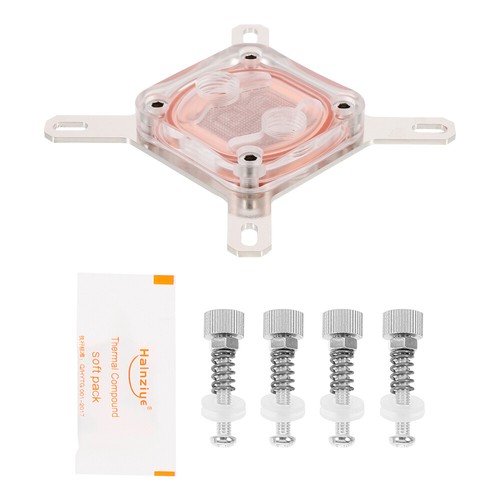 Waterblock CPU Tangxi AMD-PM3D – Cuivre Rouge + PMMA Transparent – Compatible AM2/AM3/AM4/FM2 – Microcanaux