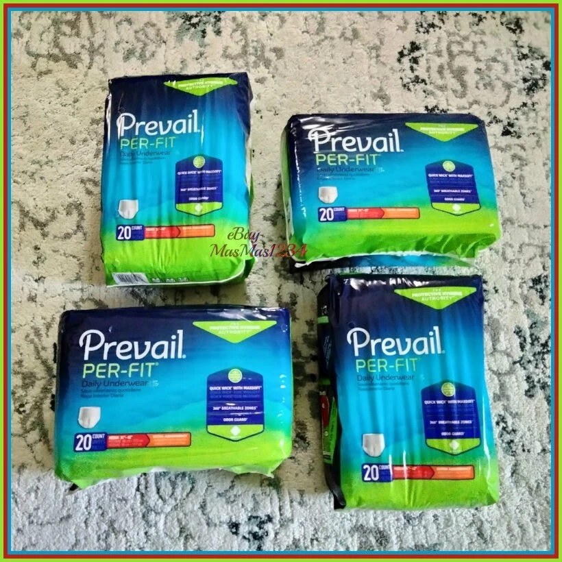 Prevail Per-Fit Disposable Underwear Adult Diaper Medium 20 Ct PF