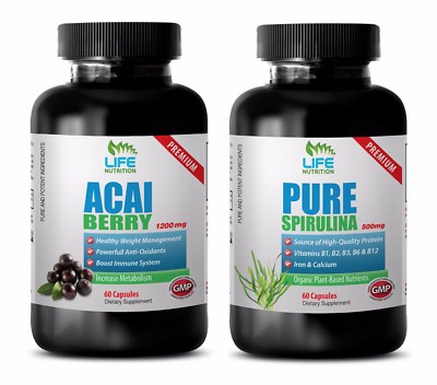 energy boost vitamin supplement - ACAI BERRY   SPIRULINA COMBO 2B - acai organic