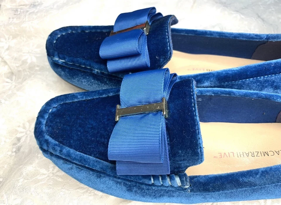 Zapatos mocasín de terciopelo rubor rosa vivo Isaac Mizrahi para mujer 6,5 W nuevos Foto 4 de 4