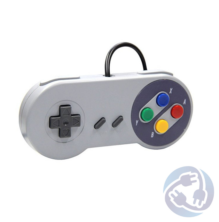 Controle Usb Super Nintendo Snes Compatível Com Computador Pc Mac