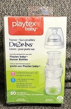 Playtex Baby Drop-Ins Liners Nurser Bottles 4 OZ 50 Count Sealed New in Package