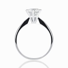 Round Cut Bridal Diamond Engagement Ring 14KT White Gold 0.75 CT D/VS1