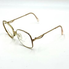 Vintage Luxottica "Countess" Avant-Garde Eyeglasses Beige-Brown FRAMES 58-14-135