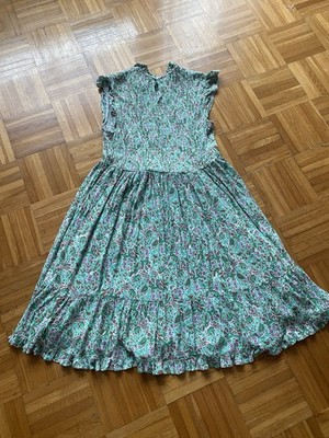 Esprit Kleid Gr. M 36/38 Oberteil gesmokt , weiter Rock tolle Farben Neuwertig!