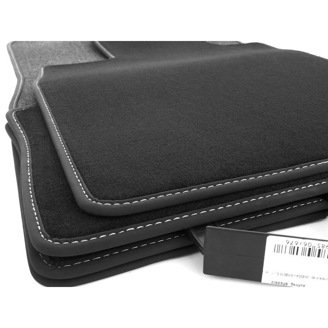 Tapis de sol BMW Série 5 E61 break en velours noir haut de gamme 750g