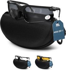 Shooting Glasses with Case-Safety Glasses anti Fog  Z87.1 Certificated Impact R