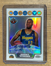 2008 Topps Chrome Sonny Weems Rookie Refractor Auto /476
