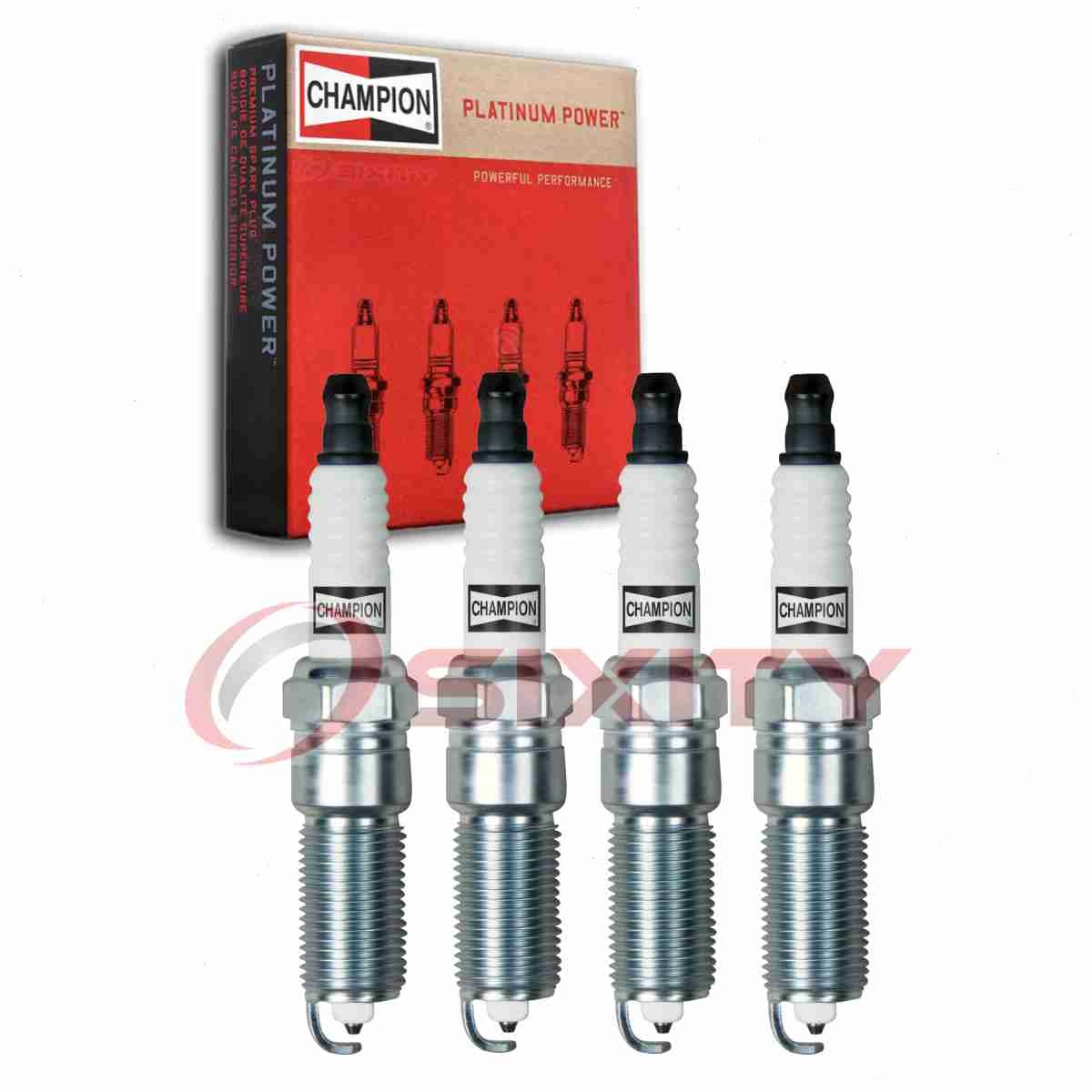 4 pc Champion Platinum Spark Plugs for 2019 Chevrolet Blazer 2.5L L4 jn