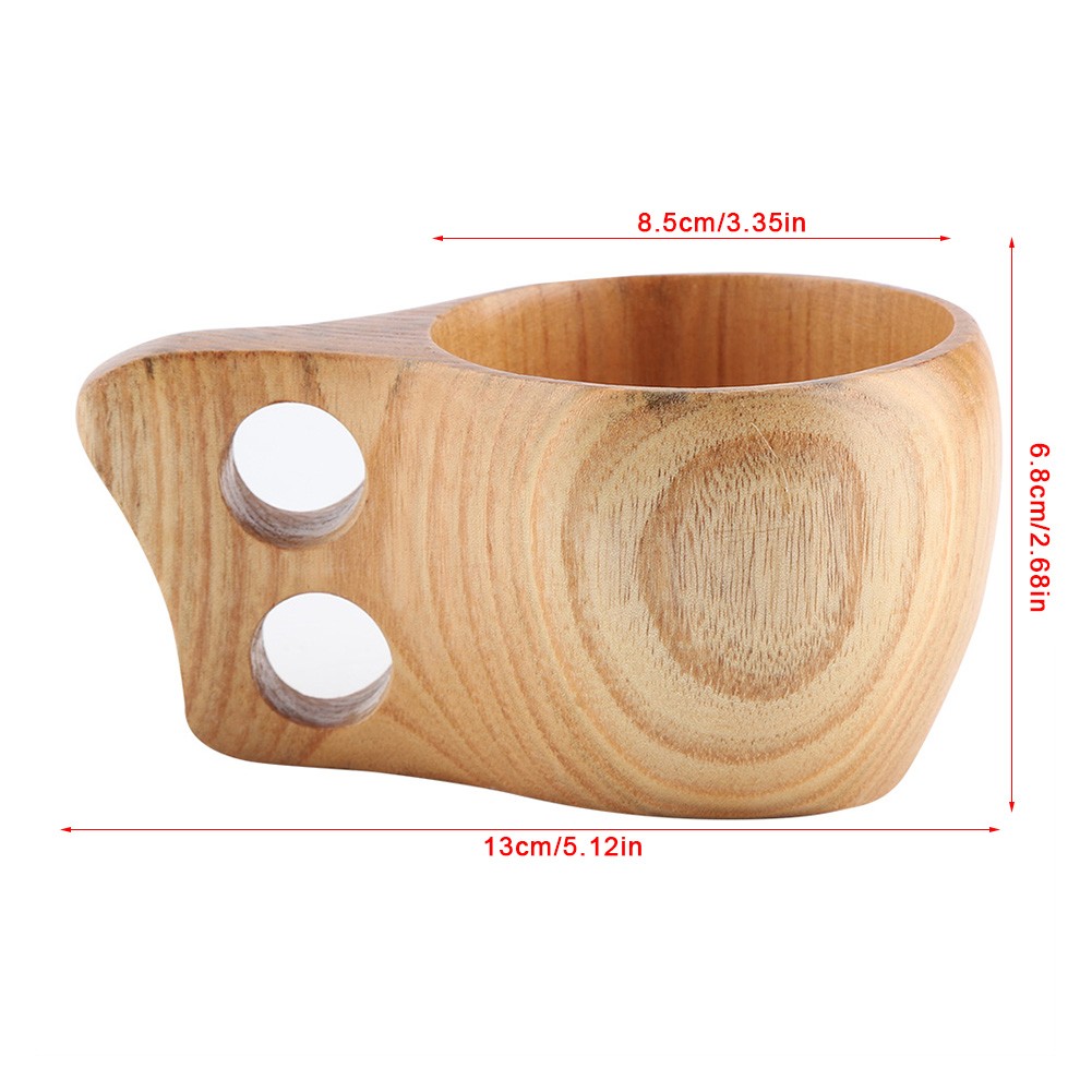 Wooden Coffee Mug Eco-Friendly Portable Drink For Outdoor Use 8.5cm