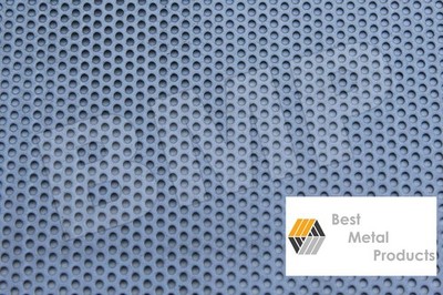 304 Stainless Steel Perforated Sheet 18''x18'' .040 1/8'' Round Holes 33% Open 103