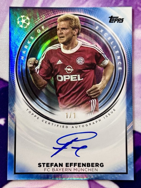 2025 Topps Inception Stefan Effenberg Black Foil 1/1 Marks Of Excellence Auto
