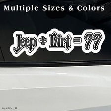 For Jeep Jeep Dirt  Funny Vinyl Decal