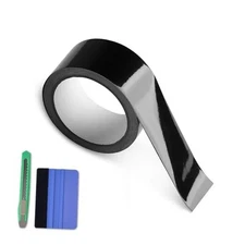  Vinyl Wrap, Cars Vinyl Film Tapes Kit for Blackout 1in x 30ft Gloss Black