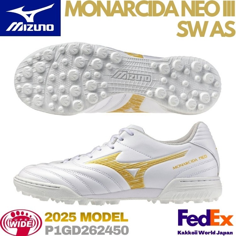 Mizuno Soccer Turf Shoes MONARCIDA NEO 3 SW AS White/Gold