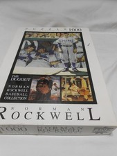VTG Norman Rockwell THE DUGOUT Baseball Collection JIGSAW PUZZLE 1000 PC Complet