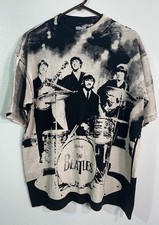 Vintage 1991 The Beatles All Over Print T Shirt XL All Sport USA Made AOP Rock