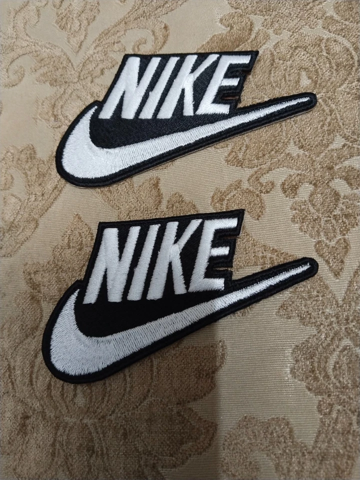 Nike Swoosh Logo High-quality Embroidered Iron on Patch Black Pieces 05 - Image 2 of 4