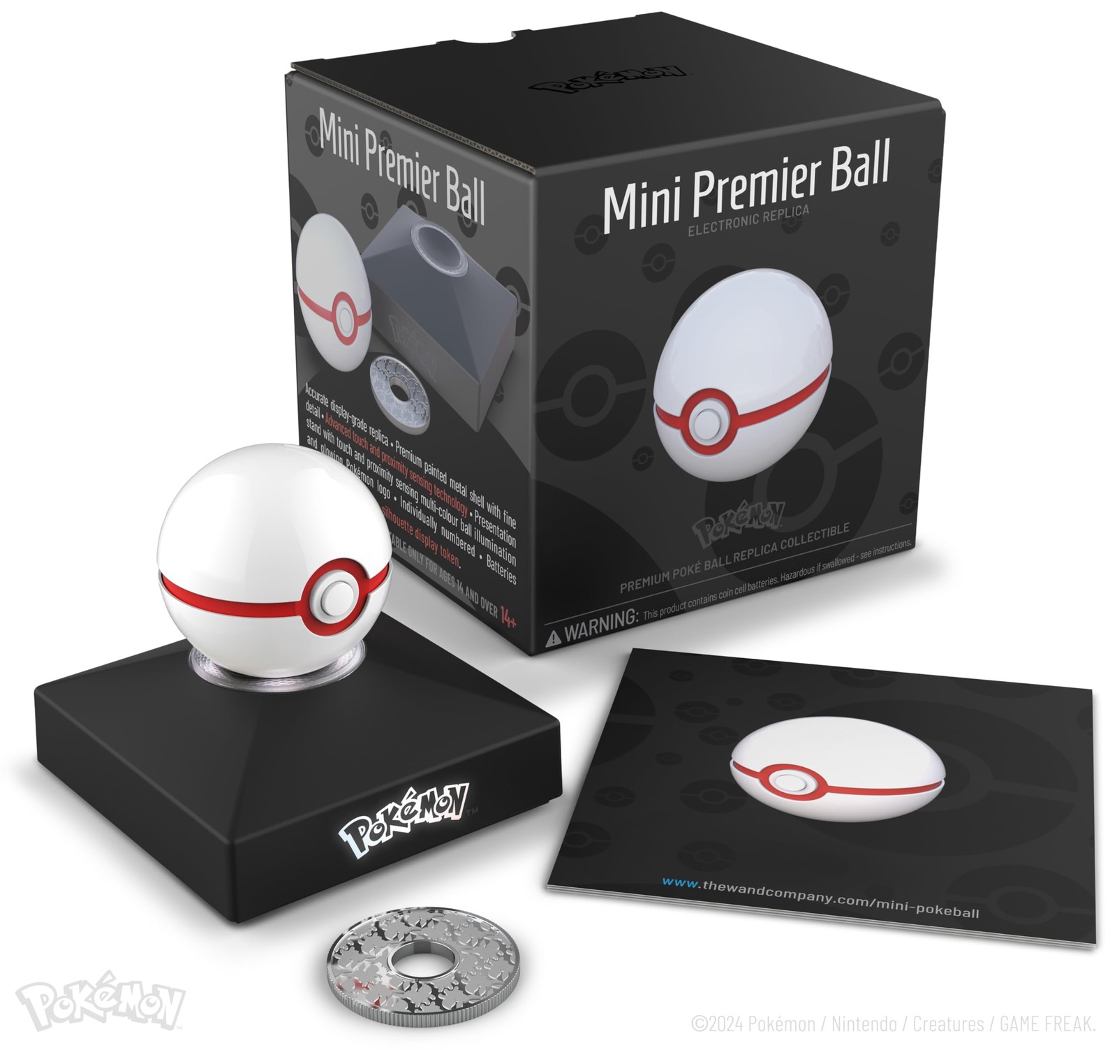Аутентичная копия мини-покебола The Wand Company Pokémon Trainer Mini Poké Ball (Мини Премьер