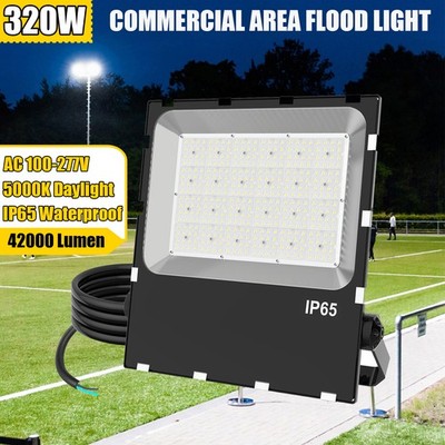 300W Stadium Lights Outdoor LED Flood Light 1500Watt Equivalent for Sports Court