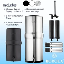 Boroux Water Filter System - Foundation and Proactive Filters Water Level Spigot
