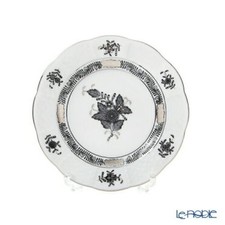 Herend Apponyi Piatto ANG-PT Nero Platino 12,5 cm 00512-0-00 Dipinto a Mano NUOVO