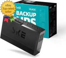 SKE Compact Size 425VA/240W UPS Battery Backup  Surge Protector for Computer