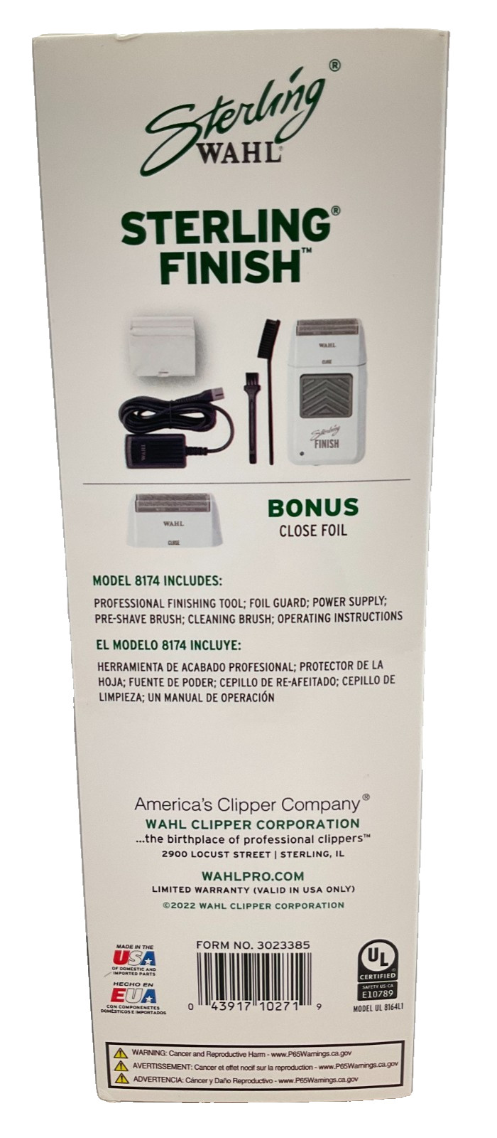 Wahl 8174 Sterling Finish White Shaver Limited Edition NEW