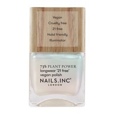 Nails Inc Plant Power Nail Polish, Glowing Somewhere, Shimmer, 73% Plant-Based,