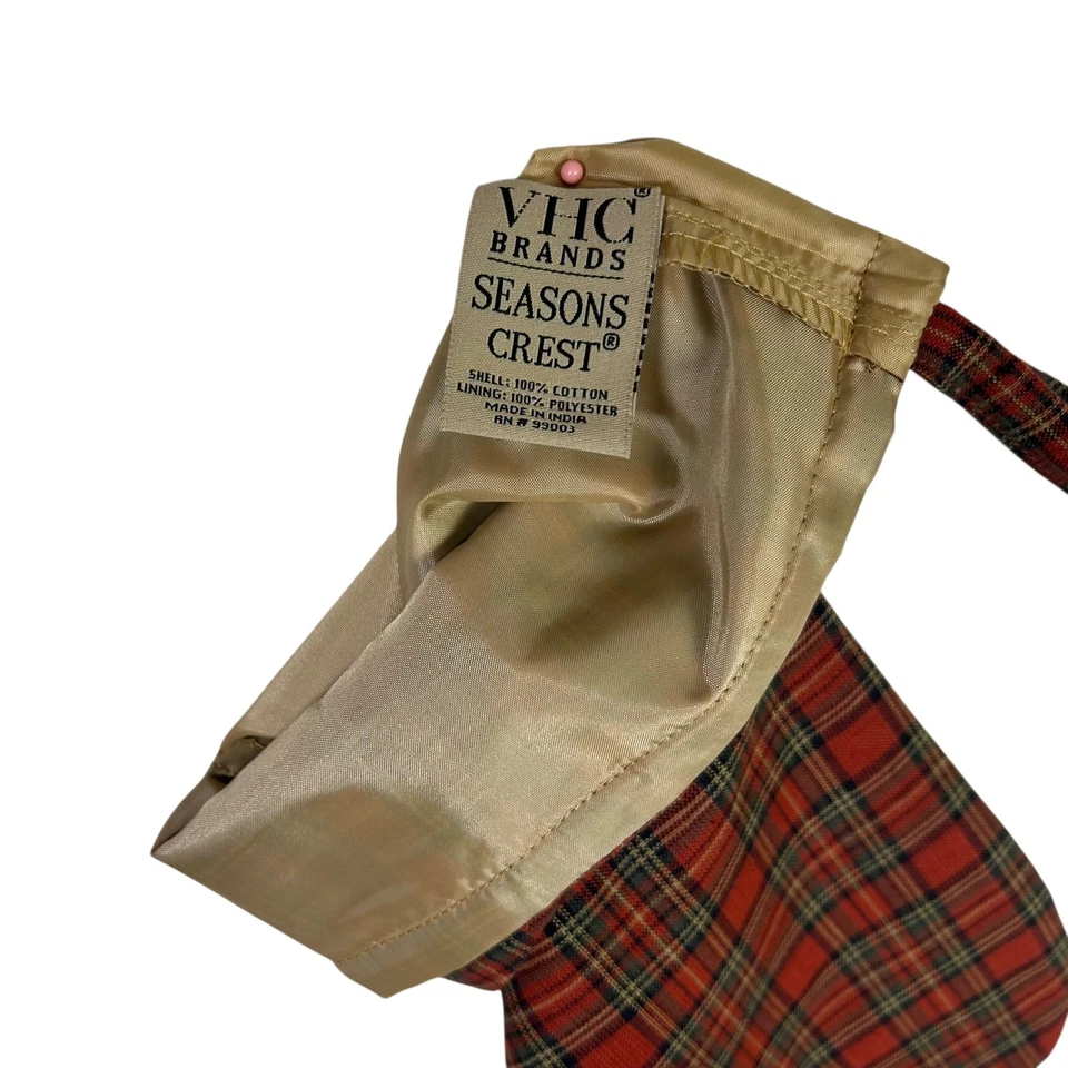 Juego de 4 Medias de Navidad Acolchadas Estrella Patchwork Rústico Marcas VHC Temporadas Foto 4 de 4