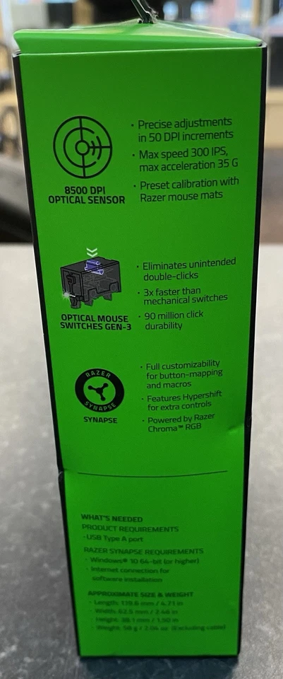 Razer Cobra Lightweight Customizable Optical Wired RGB Gaming Mouse - Image 3 of 4