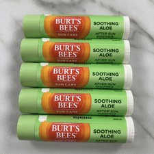 5 Pack Burts Bees Sun Care Lip Balm Soothing Aloe After Sun Soother  Sports
