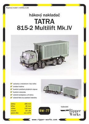 Kartonmodell Tatra 815-2 Multilift Mk.IV 1:77 Ripper Works