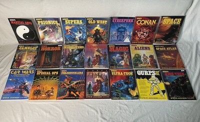 Gurps RPG Books Steve Jackson Games 21 Book Lot Role Playing