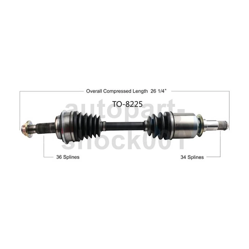 2 juntas de eje delanteras TrakMotive CV para Lexus LX570 2017 2016 2015 2014 Foto 2 de 3