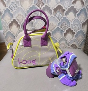 Purple iDog Interactive Robot Dog Speaker + Original Carrying Bag & Outfit AS IS