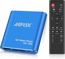 HDMI Media Player, Blue Mini 1080p Full-HD Ultra HDMI MP4 Player for -MKV/RM/ MP