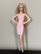 2021 Holiday Barbie - Model Muse - Restyled in Pink Bodycon Dress & Sunglasses