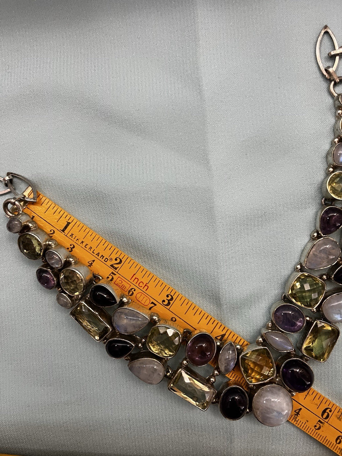 Sterling Silver Multi-gem Moonstone Tourmaline Am… - image 19